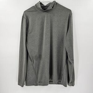 Nike golf men's long sleeve shirt gray tour performance large